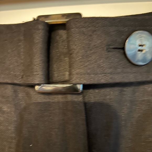 Talbots Irish Linen Black Belted Career Business Pencil Skirt Fully Lined Size 6 - Picture 4 of 12